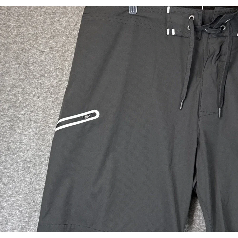 Tommy Bahama Molokai Board Shorts Men 40 Blk Unlined Stretch Reflective ST924842